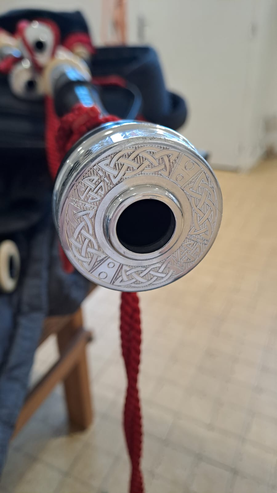 Détail d'une cornemuse écossaise McCallum